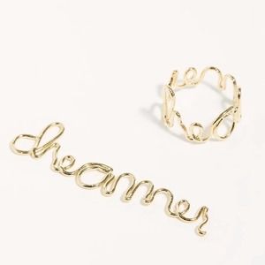 NEW Free People “Dreamer” Delicate Word Ring